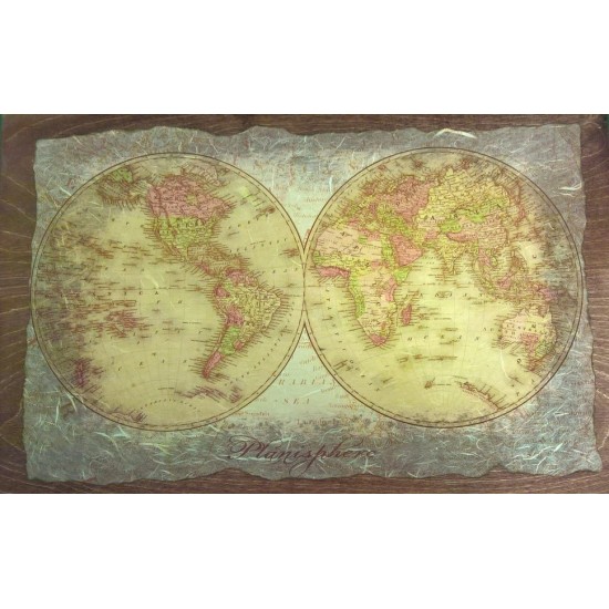 Столик для завтрака в постель «Русская берёза», с высоким бортиком «Карта Мира»